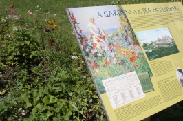 Sign shwoing the layout of Celia Thaxter's garden.
