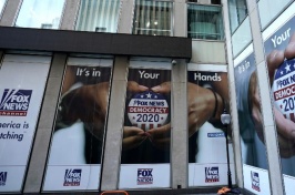 Photo showing marquees promoting Fox News