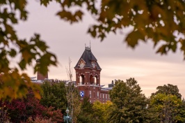 University of New Hampshire at Manchester building in the fall