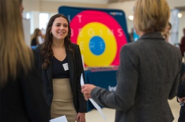 Student at career fair