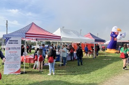 Crowd at outdoor career expo