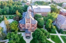 aerial photo of UNH's Thompson Hall