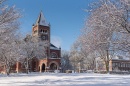 UNH's Thompson Hall in winter