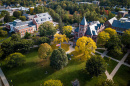 aerial view of UNH's Thompson Hall