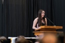 Jenna Horne delivering the student address at UNH Manchester's Honors Convocation