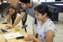 English learners experiment with 3-D printing during the EXCELL-in-STEM summer program at UNH STEM Discovery Lab