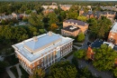 Aerial view of Thompson Hall