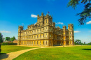 Highclere Castle, the setting for Downton Abbey. Stock Photo.