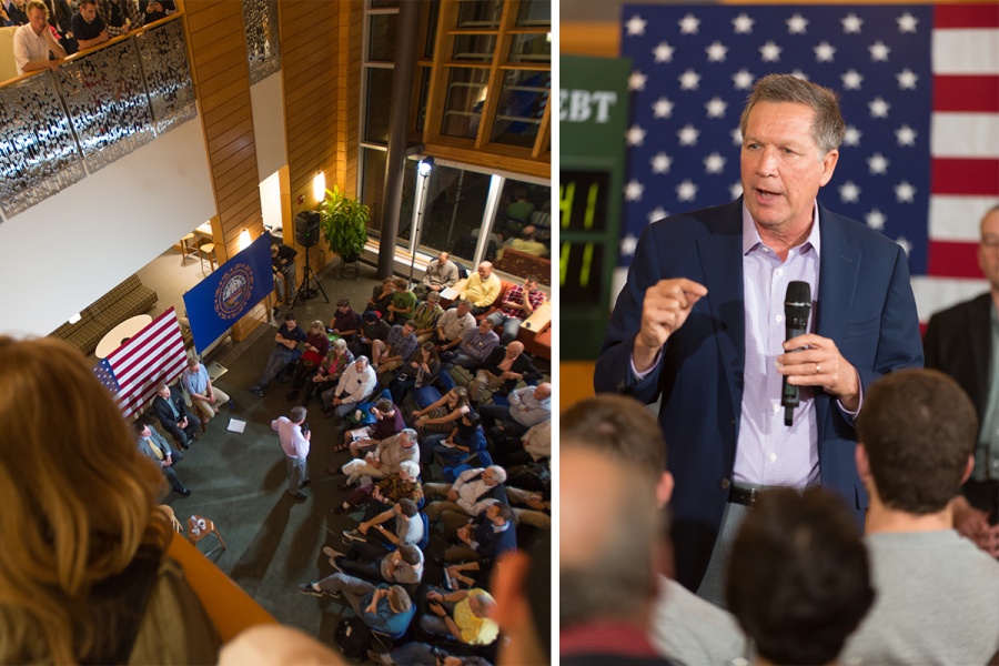 John Kasich visits the UNH Paul College of Business and Economics