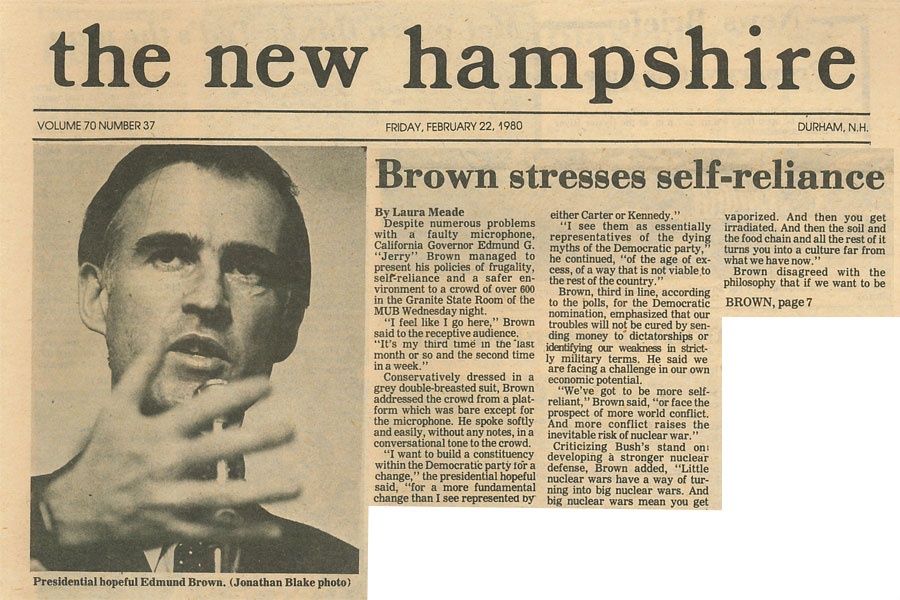 Brown stresses self-reliance - TNH article