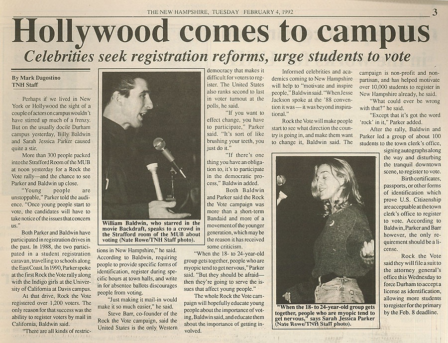 Hollywood comes to campus - TNH article